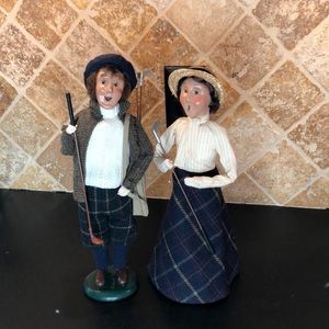 Byers’s Choice Golfer Caroler pair 2001